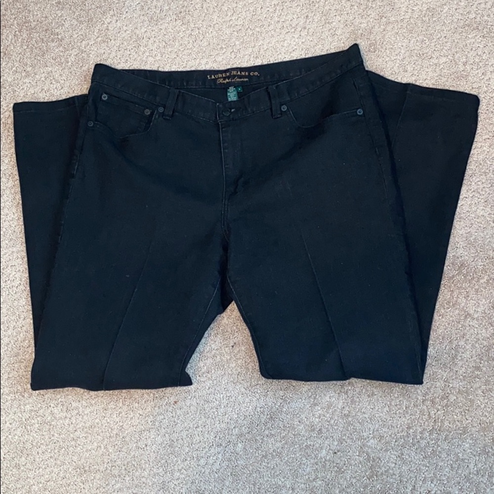 Lauren Jeans Co. Black denim women’s jeans, size 14